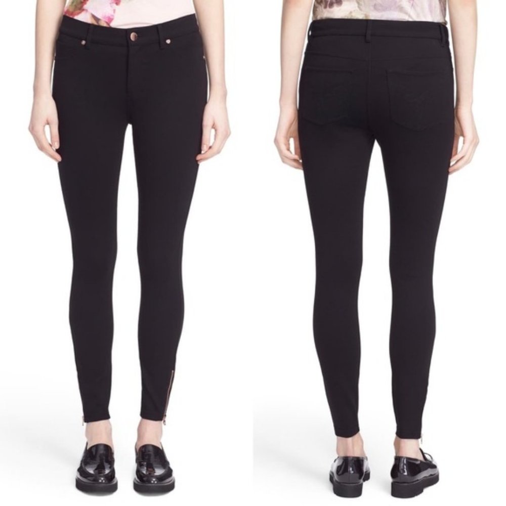 Ted Baker London ‘Fioni’ Black Zip Skinny Jeggings
